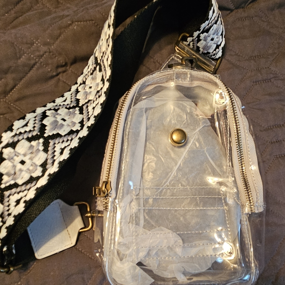 Clear stadium shoulder sling bag